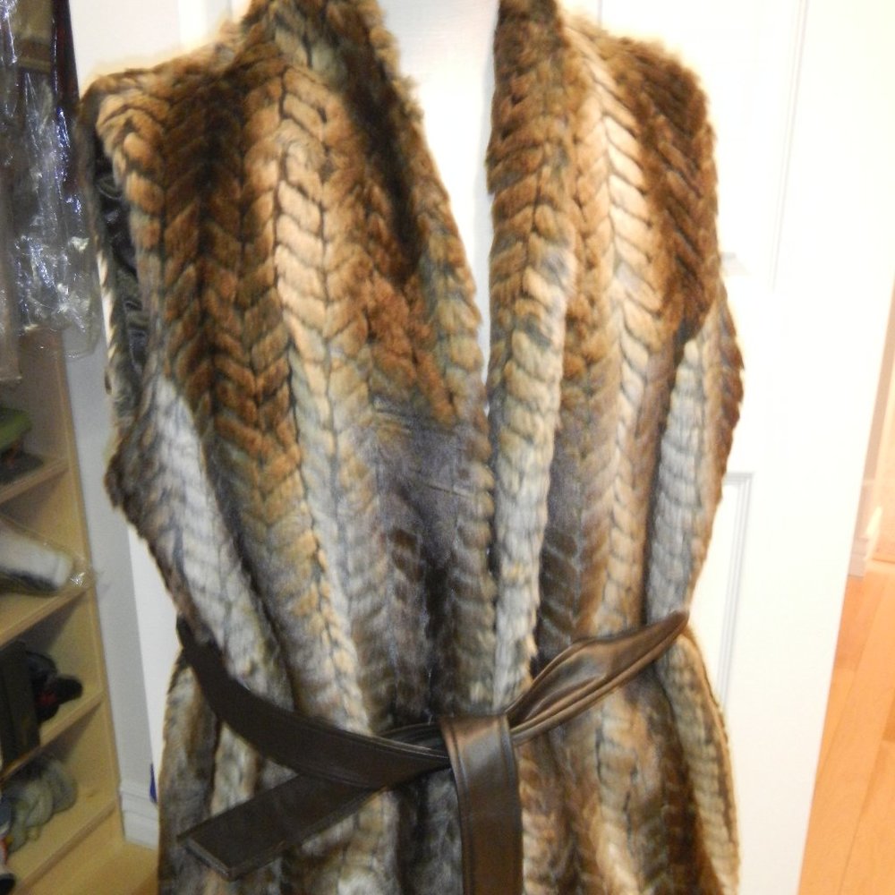 Faux Fur, belted vest